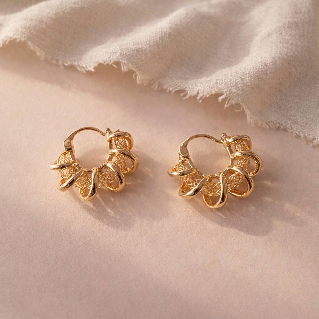 Spiral Wire Hoops : SLT-EAR-6