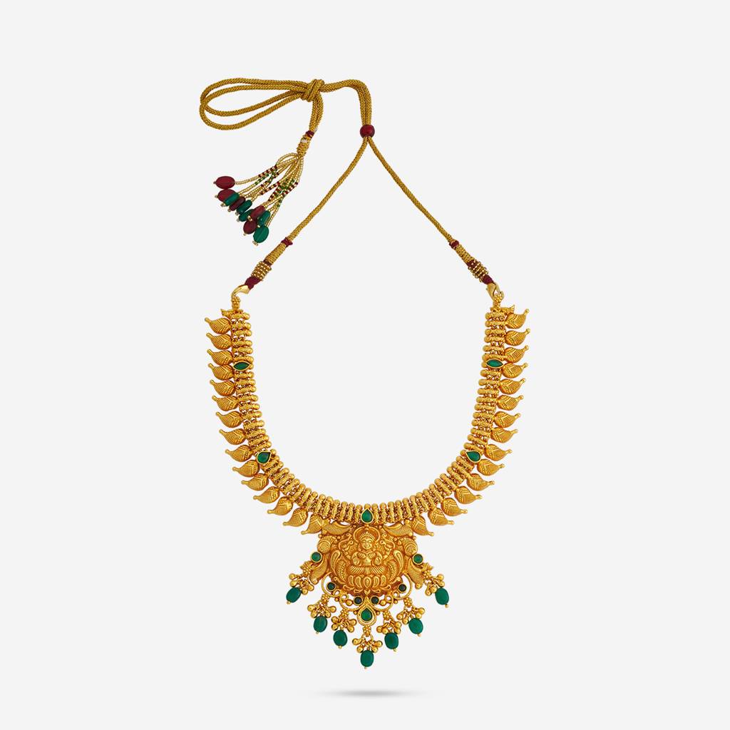Green Gold - Plated Bridesmaid Temple Necklace - 444902 : 444902