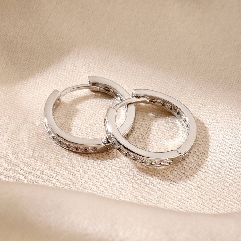 Odessa Studded Silver Earring : ES13974-S