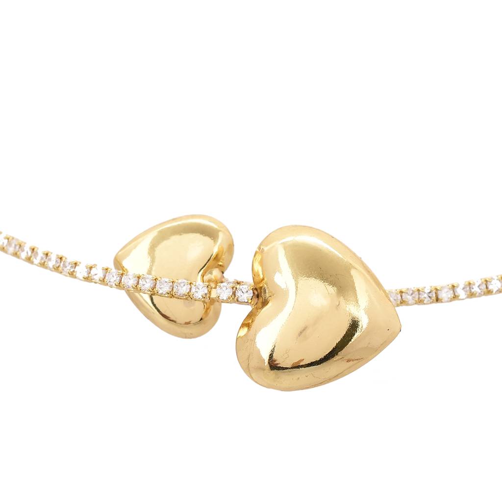 Timeless Sparkle L'Amour Gold Hasli Necklace : 8905124552171