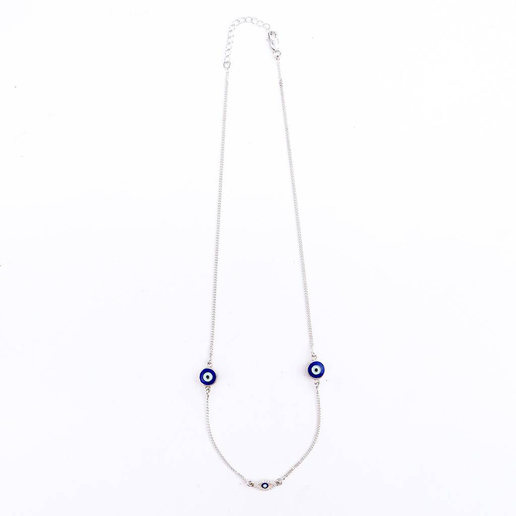Evil Eye Necklace : silver-necklace-evil-eye-2