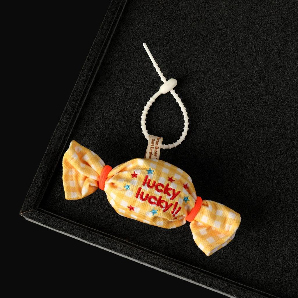 Sweet Mini Candy Bag Charm : C-BG-0090-YL-WH