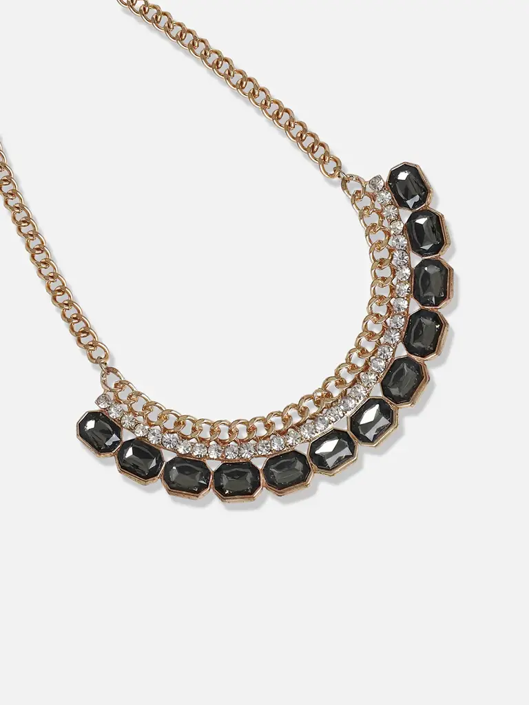 Imani-Gold Plated Designer Stone Party Necklace For Women : SOHNCK3074