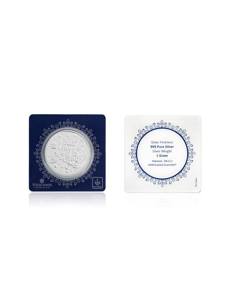 1G Happy Birthday 999 Silver Coin : BAC1060