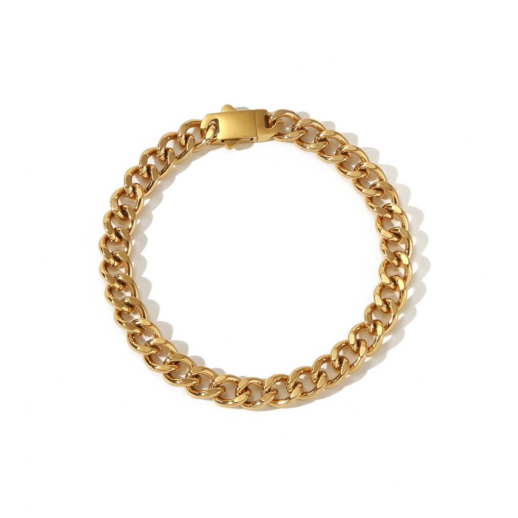Golden Cool Cuban Link Bracelet : MB1S0999-G