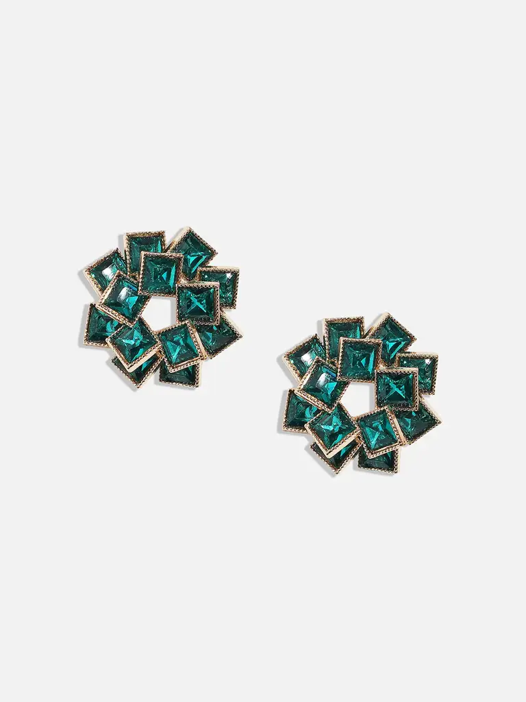Clementine-Sohi Gold-Plated Contemporary Studs Earrings : SOHIER8001