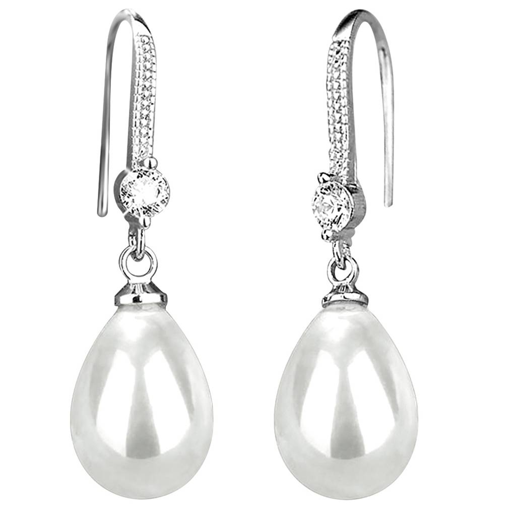 Peora Pearl Studded Silver Plated Drop & Dangle Earrings Fashion Wear Stylish Jewellery Gift For Girls & Women (Px8E92) : PX8E92