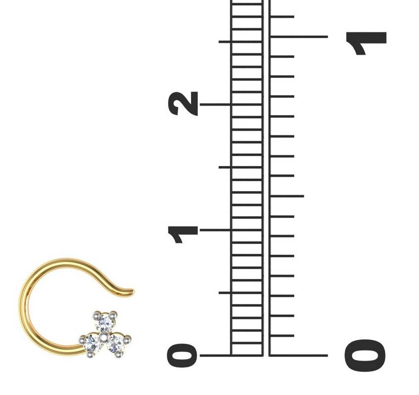 Avsar 9K Bis Hallmarked | Nosepin For Women/Girls |  Avno005 : AVNO005YC
