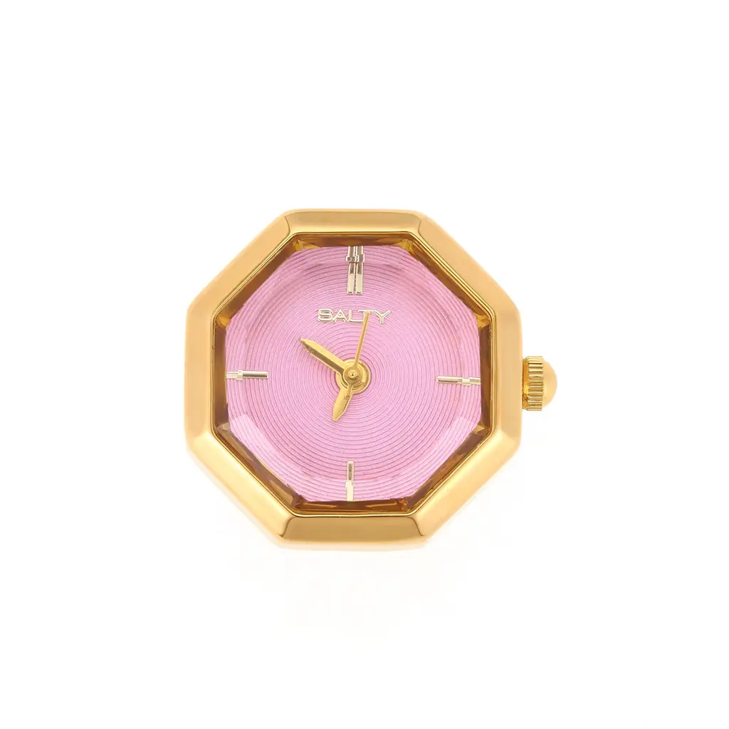 Octagon Golden Hour Watch Ring - For Women : WTR-S-0042-G-PK