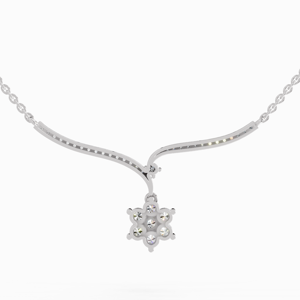 Lab Grown Diamond 1.15 Carat Star Lit Pendant Pendants14K : SPN19587-NK-14KW-115CT