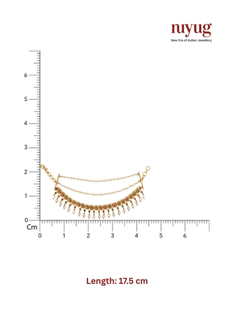 Antique Gold Diamond Earchains : YI24A1033H