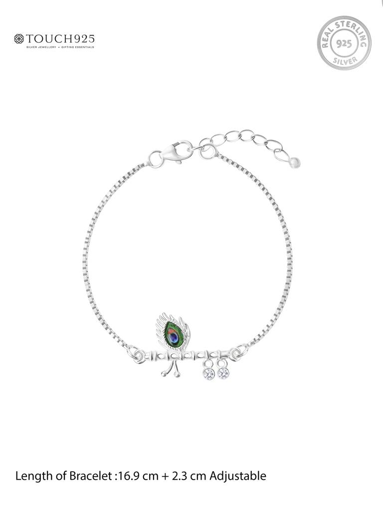 Divine Flute Dangle Silver Bracelet : IMLB4008