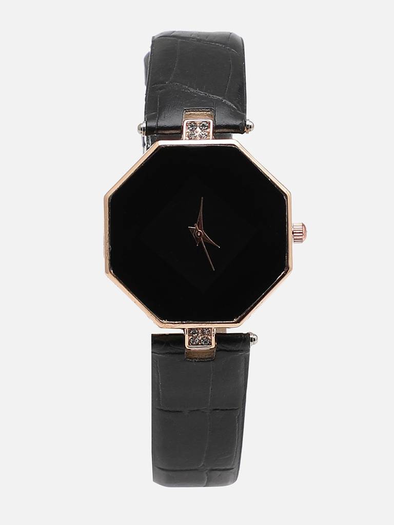 Black Analogue Watch. : HSWC1061