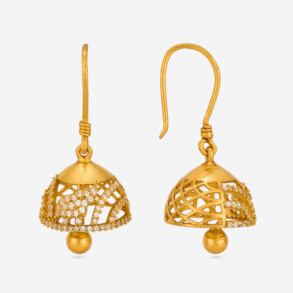 White Gold - Plated Festive Temple Earring - 467828 : 467828