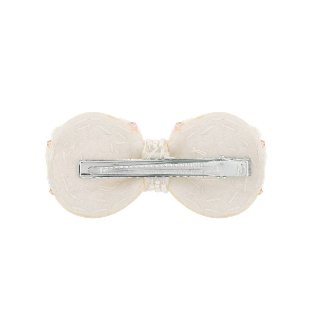 Korean Bling Pearl Blossom Bow Hair Clip : 8905124568394