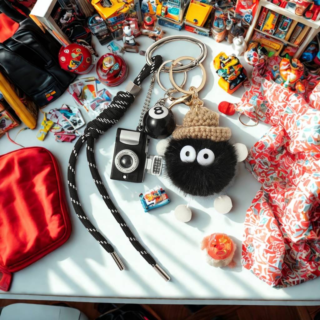 Mini Magic 8-Ball Crochet Beauty Bag Charm : C-BG-0002-BK