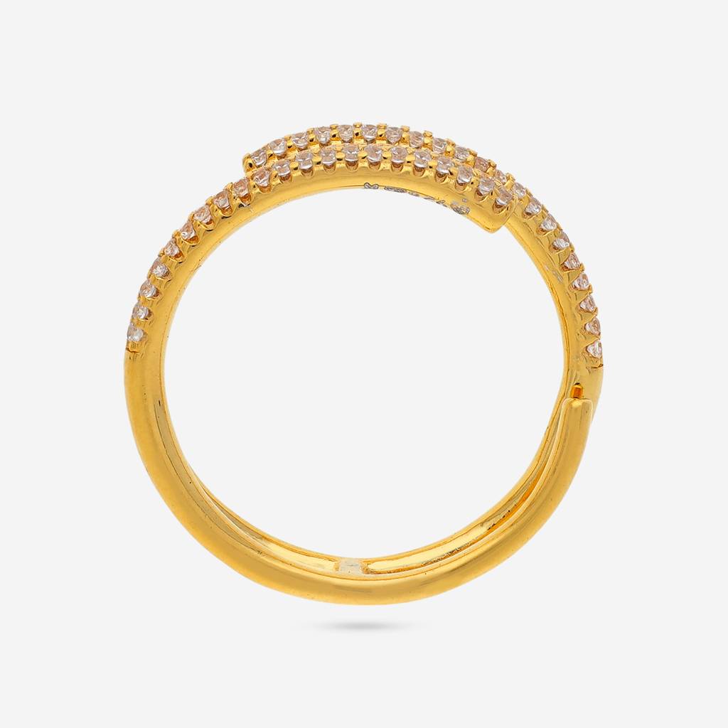 White Gold - Plated Office Wear Silver Finger Ring - 457903 : 457903
