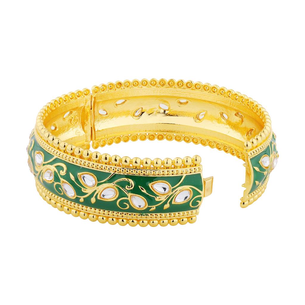 Eternz Certified Jewellery - Voylla Queens Of Rajasthan Zariya Openable Bangles