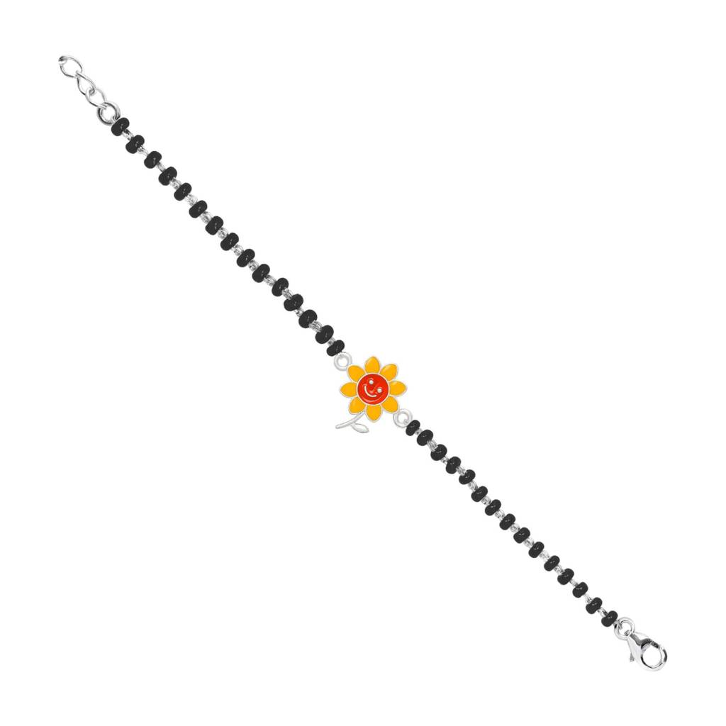 Sunny Smile Flower Nazariya 925 Sterling Silver Bracelets For Baby & Kids : NKBR014001