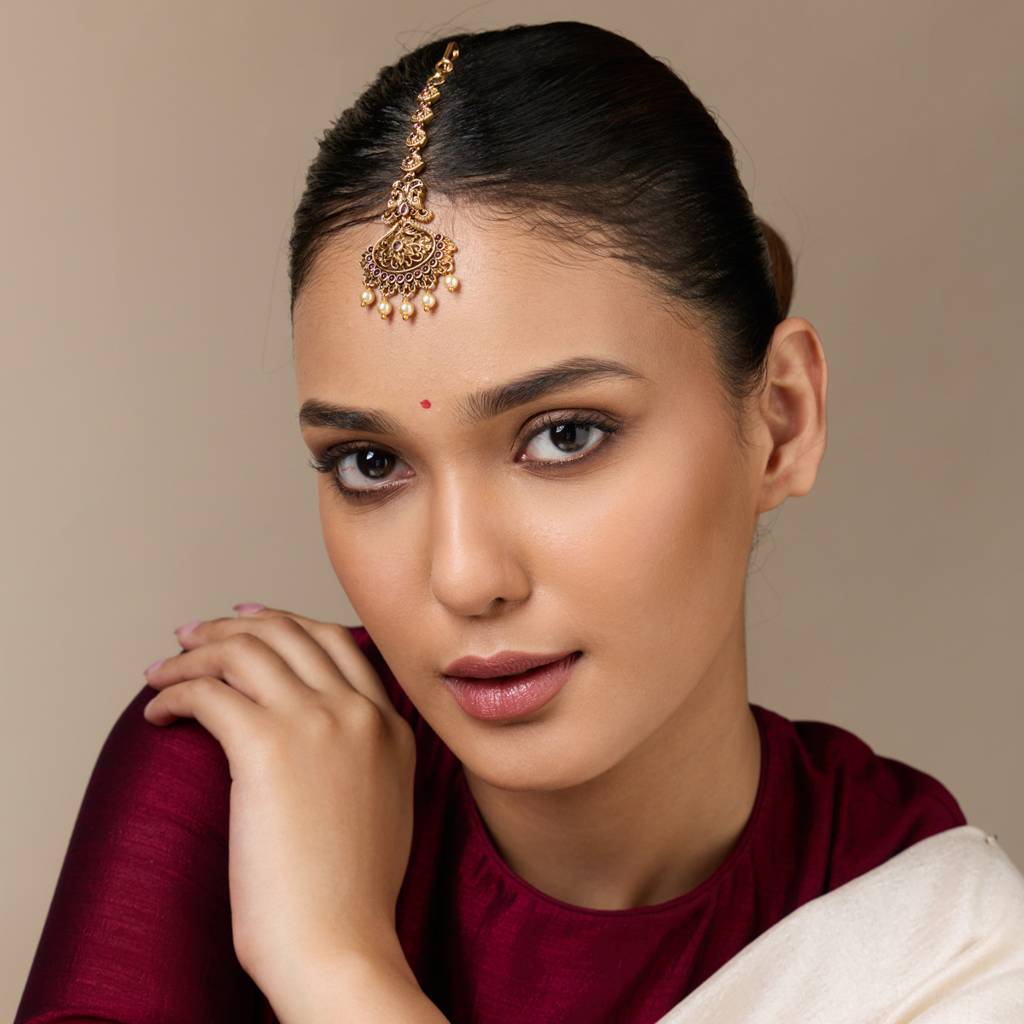 Ruby Gold - Plated Festive Antique Tikka - 452829 : 452829