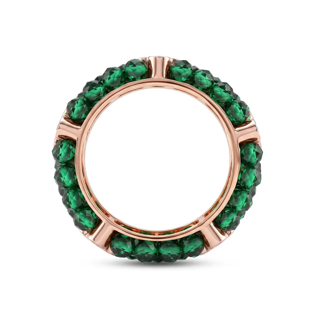 Emerald Caelith Diamond Cocktail Ring : RG1361_14K_PG