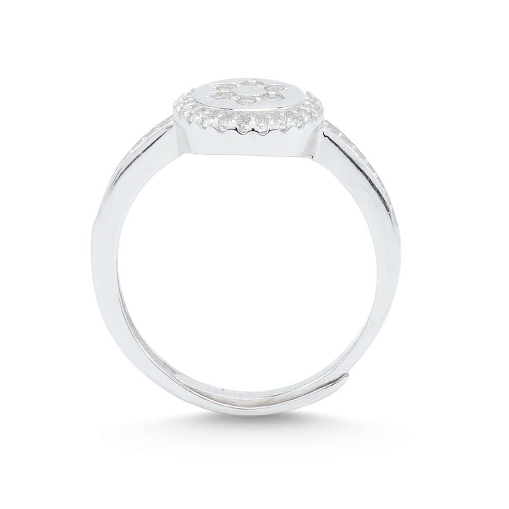 Minimalist Star Signet 925 Sterling Silver Adjustable Ring : NRWW00200061