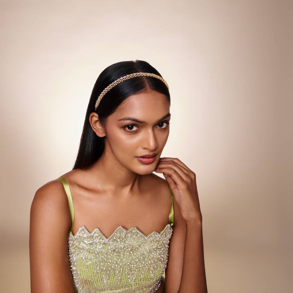 Plated Bridesmaid Zircon Tikka - 463915 : 463915