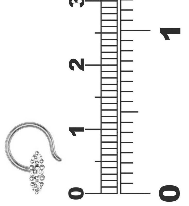 Avsar 9K Bis Hallmarked | Nosepin For Women/Girls |  Avno012 : AVNO012WC