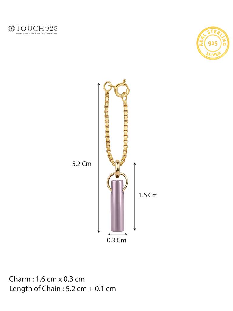 Iris Birthstone Charm (Feb) : ABBSCH102