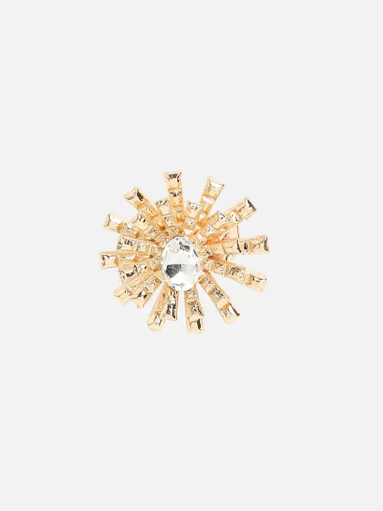 Bidisha-Women'S Crystal Bud Flower Statement Ring : SOHIRG8574