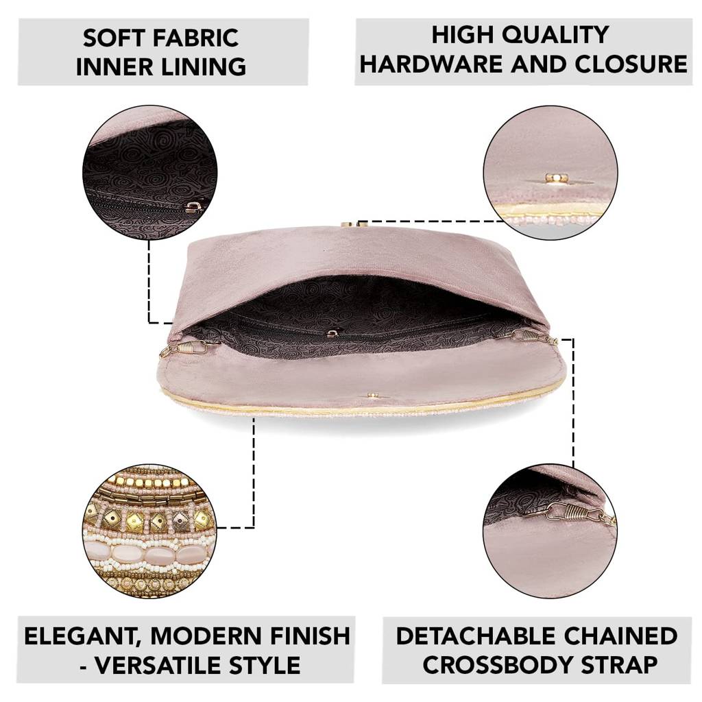 Clutch Purses For Women Wedding Handmade Evening Handbags Party Bridal Clutch (C12Bl) : C12PCH