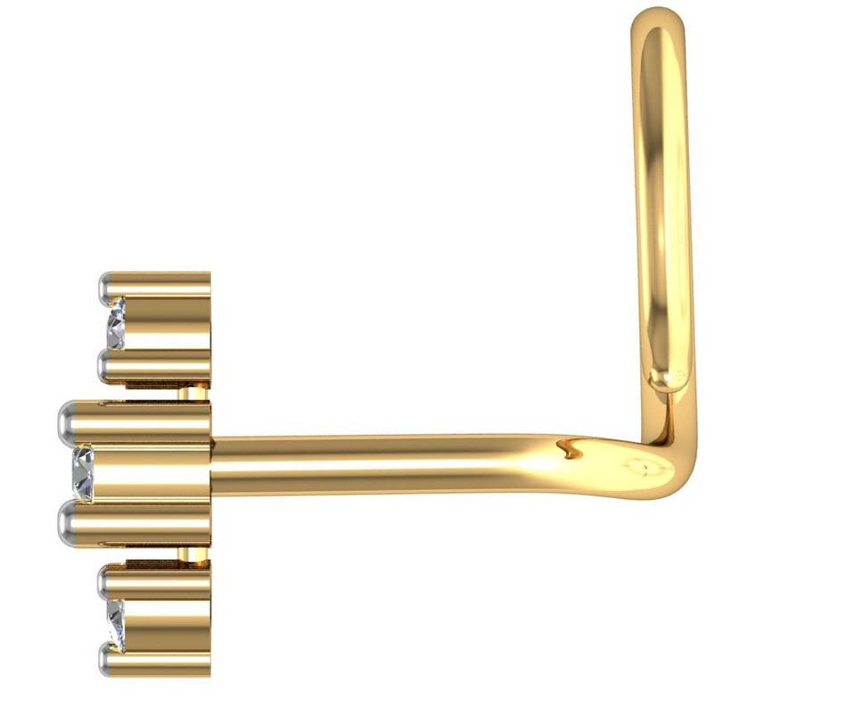 Avsar 9K Bis Hallmarked | Nosepin For Women/Girls |  Avno012 : AVNO012YC