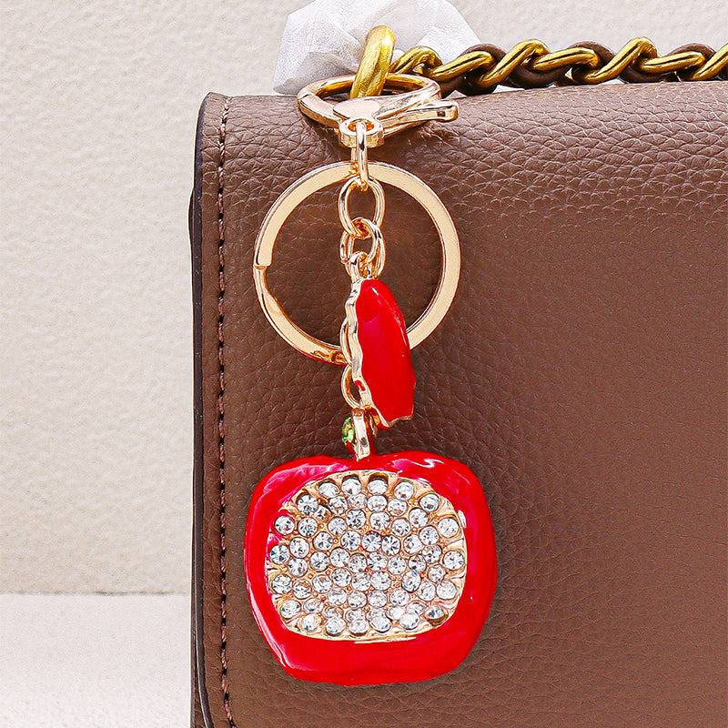 Apple Bag Charm For Girls : C-BG-0052-G-RD