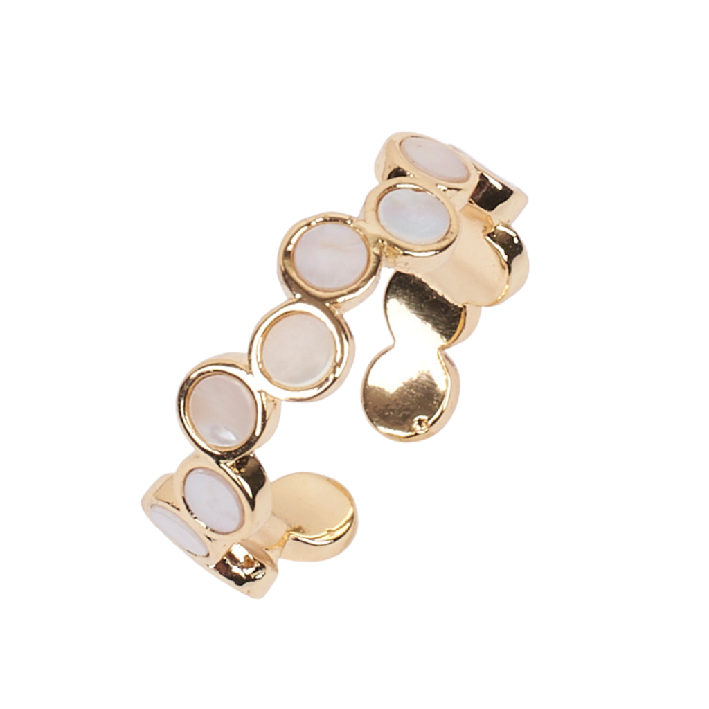 Halo Peachy Opal Gold Ring : RS13538-G