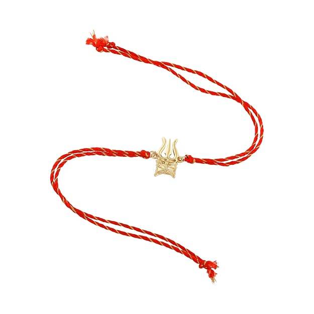 Premium Trishul Damru Rakhi For Brother|Designer Traditional Rakhi Thread|Trendy Rakhi For Raksha Bandhan-183-I : 183-IG-RAKHI