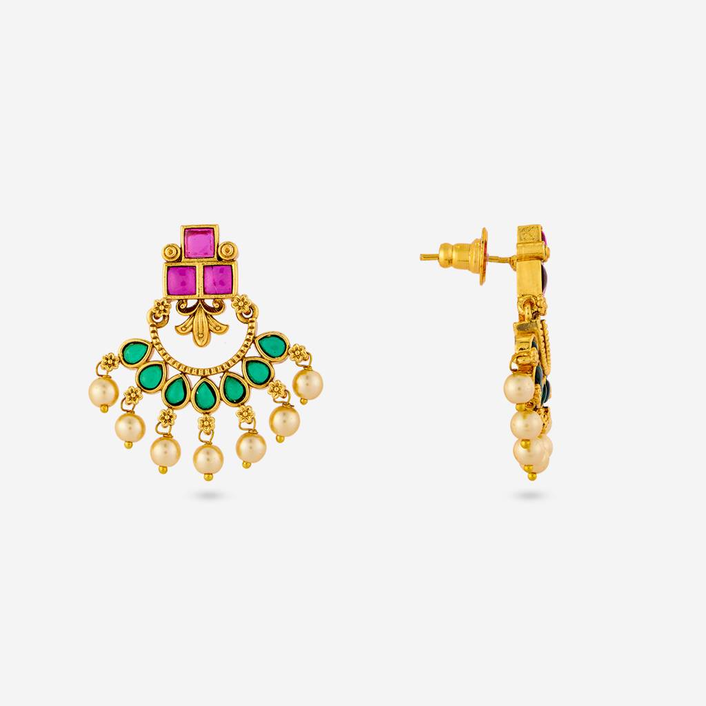 Ruby-Green Gold - Plated Festive Antique Necklace - 457577 : 457577
