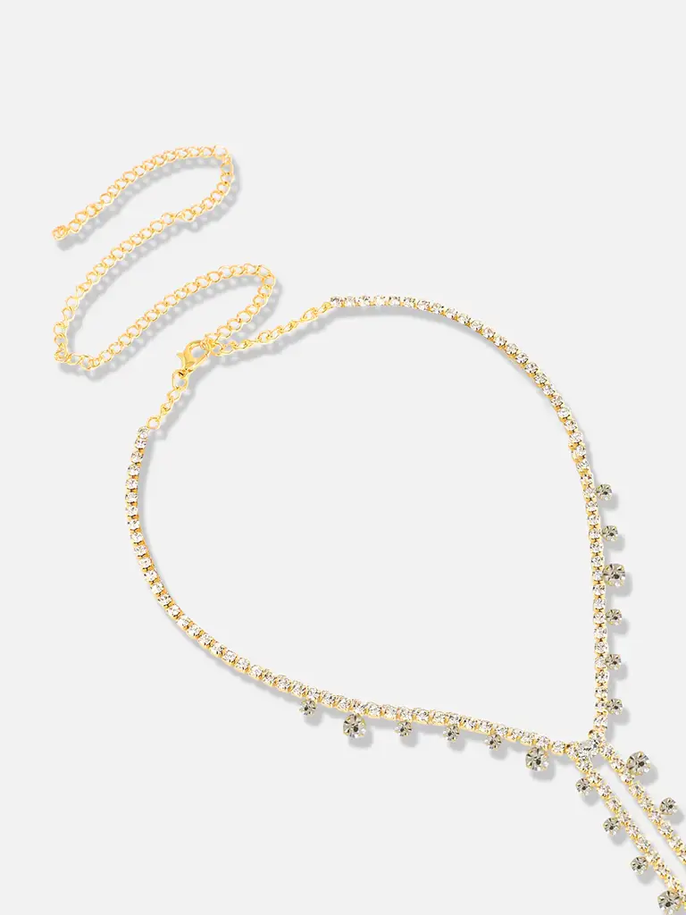 Jennie-Silver Plated Designer Party Necklace For Women : SOHNCK3365
