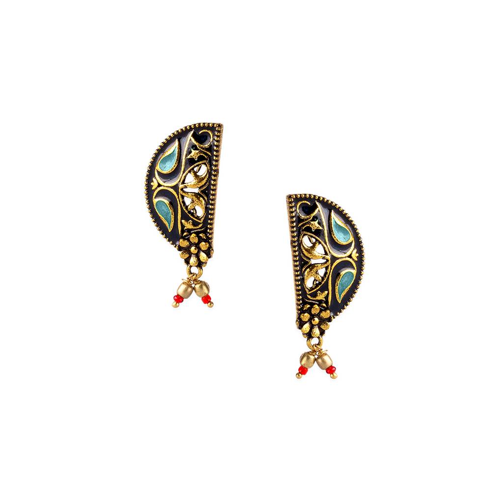Arabian Nights Round Brass Necklace Sets Antique Tribal Necklace Set : 8905124424027