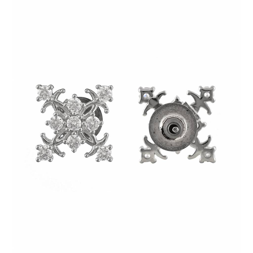 Valentine'S Day Sterling Silver Renaissance Floral Stud : 8905124516821