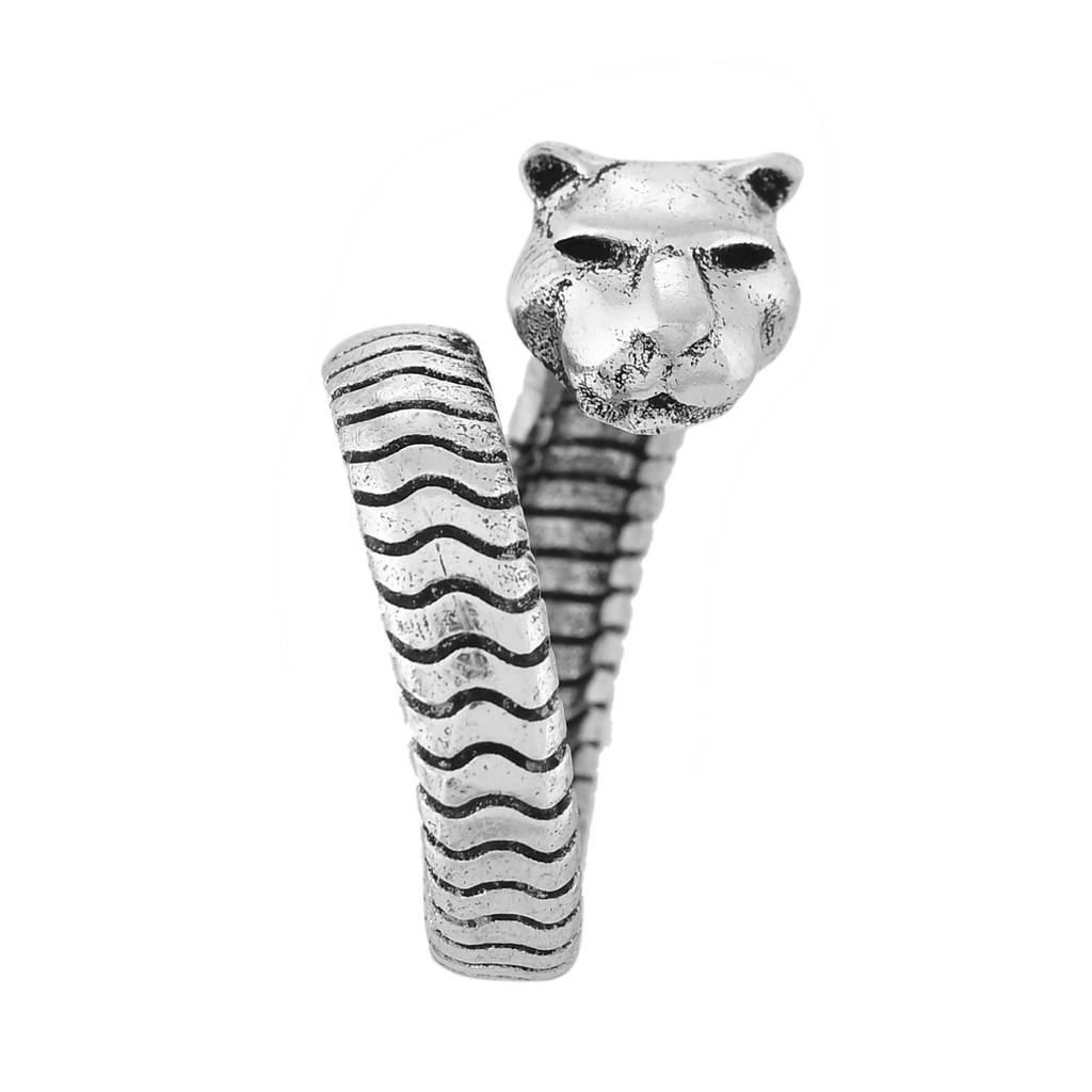 Statement Panther Silver Oxidised Men’S Ring : 8905124565751