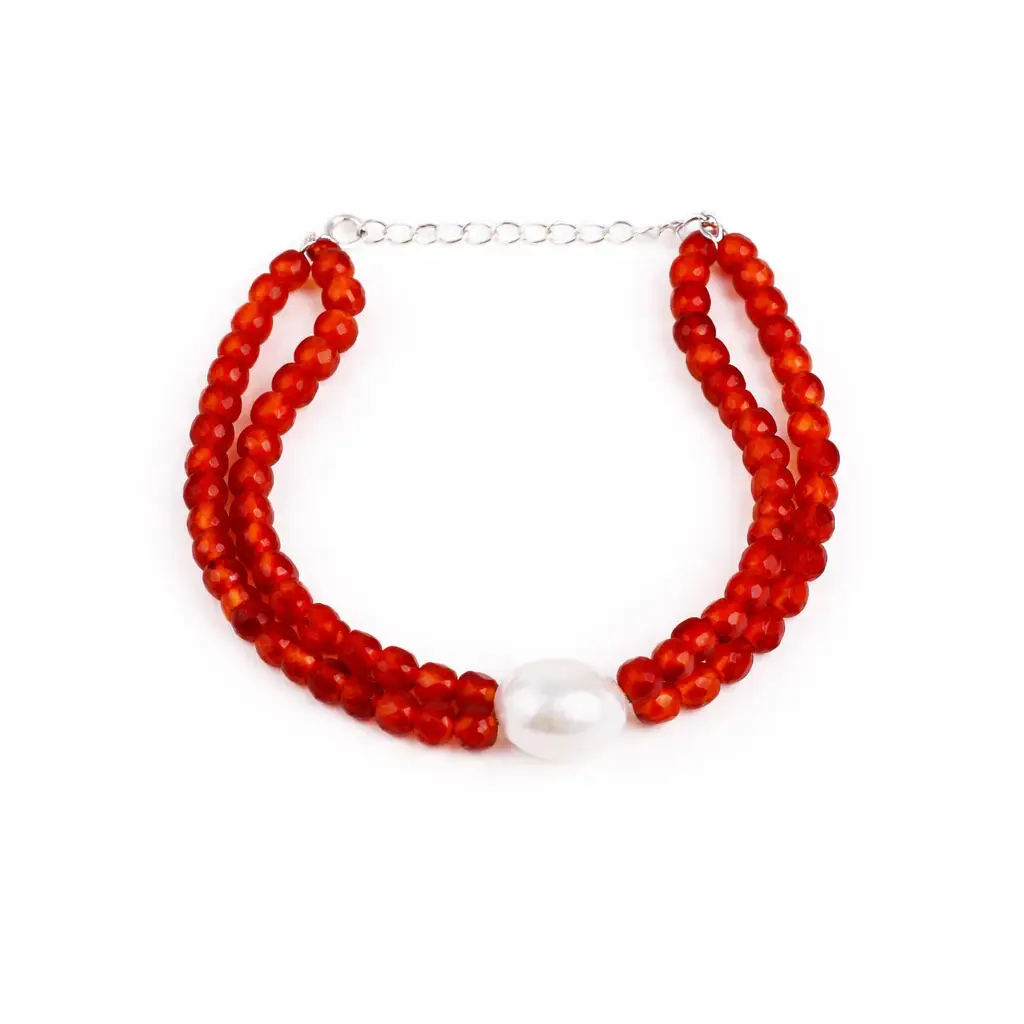 Carnelian & Pearl Bracelet : 91381143
