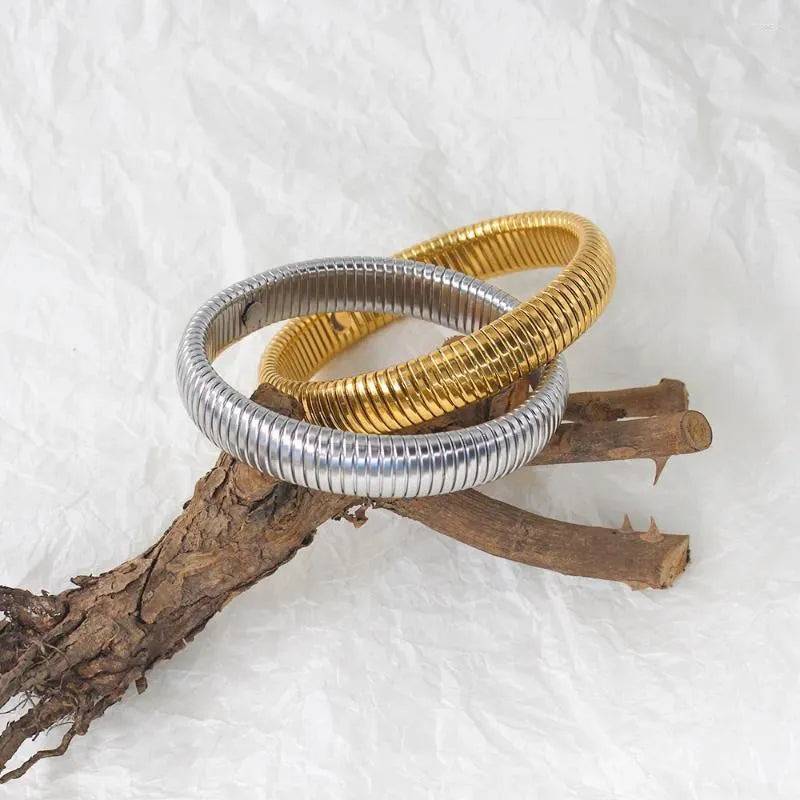 Ornate Obsession Silver Gold Bracelet - Thick : BS13284-GS-16