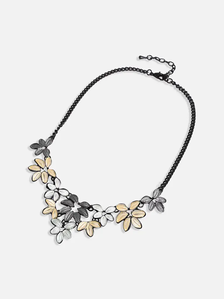 Kahri-Women'S Gold & Silver Foliage Jewellery Set : SOHIJS9800