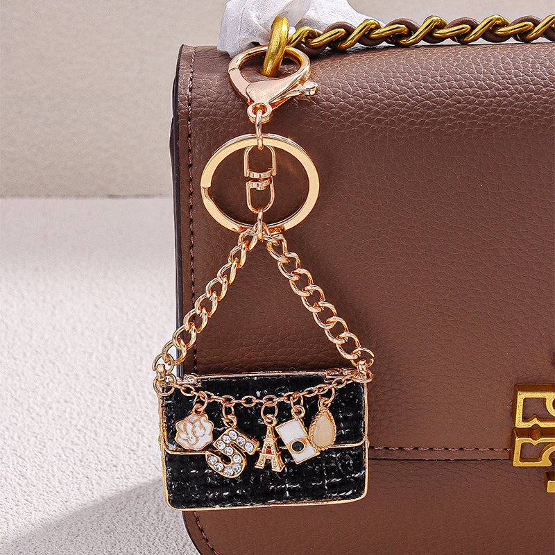 Mini Paris Purse Bag Charm : C-BG-0063-G-BK