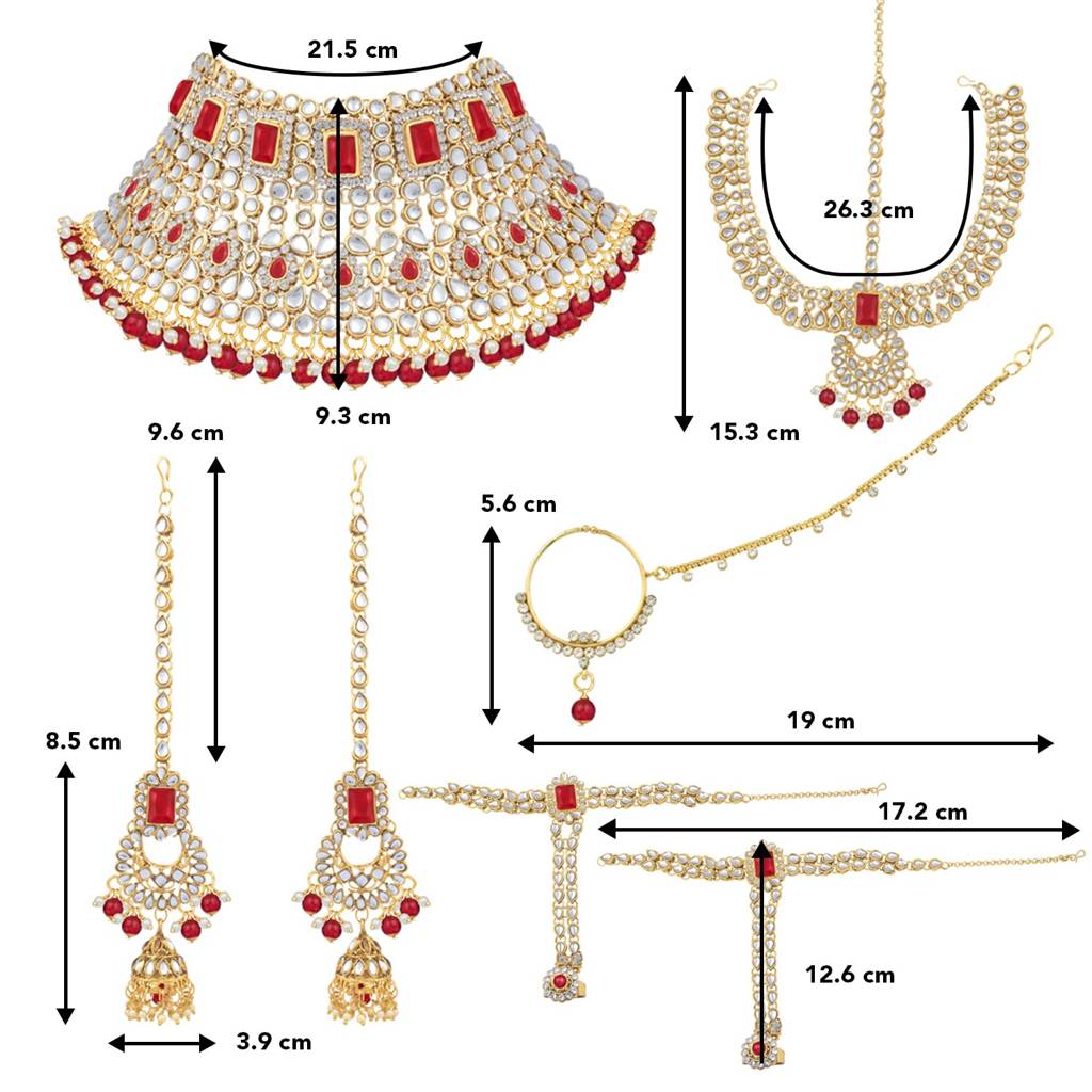 Jodha Akbar Style Choker Necklace Bridal Jewellery Set Gift For Women : PF36BRC02R