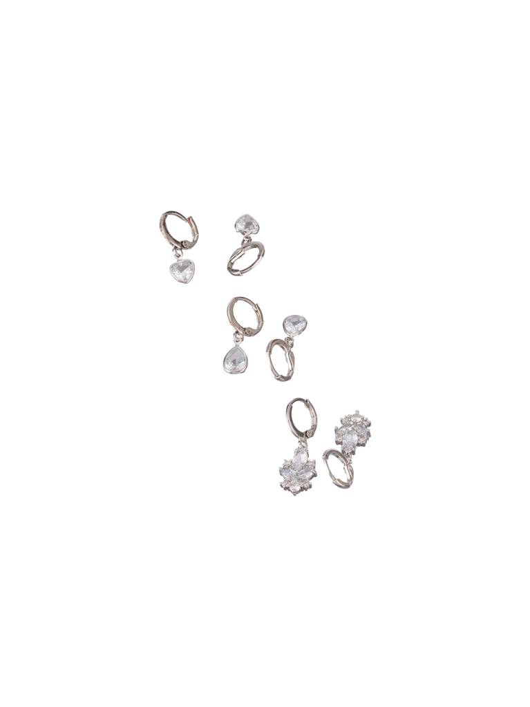 Snowfall Sparkle Earrings (Set Of 3) : Z-ZS-ER-303