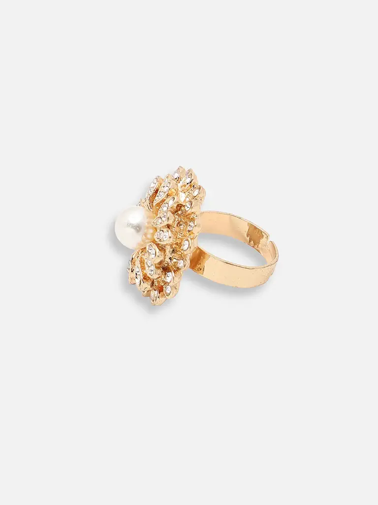 Melva-Gold Plated Party Designer Stone Ring For Women : SOHRNG4022