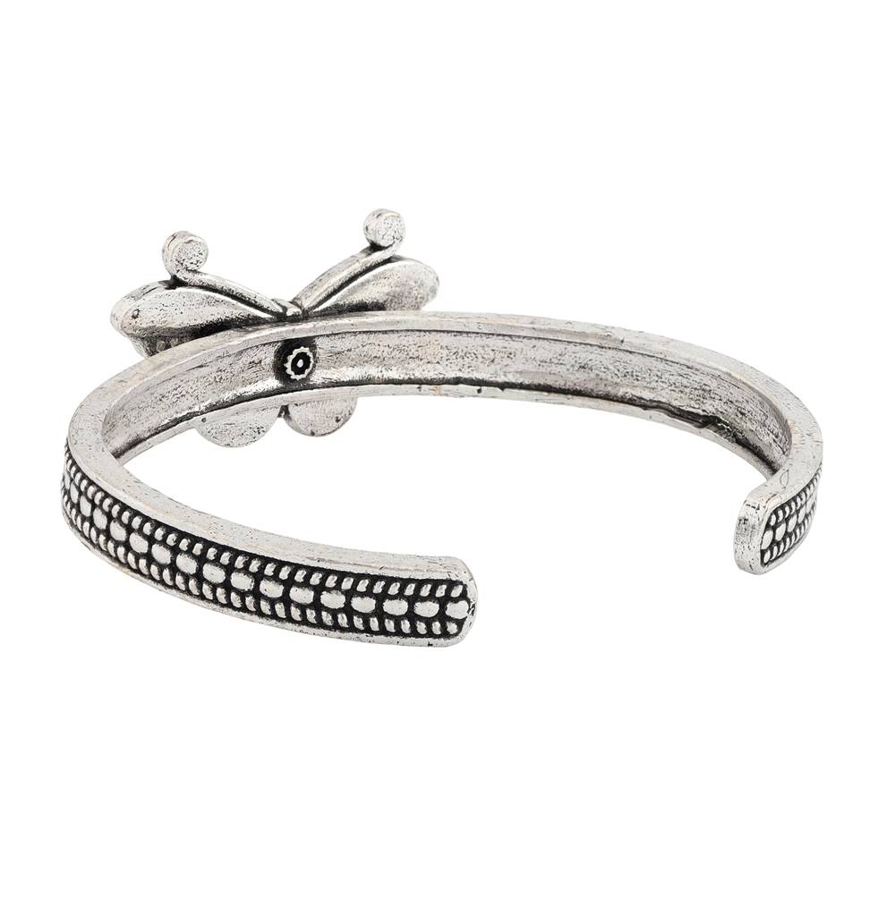 Boho Tribe Butterfly Oxidised Cuff Bangle : 8905124560046