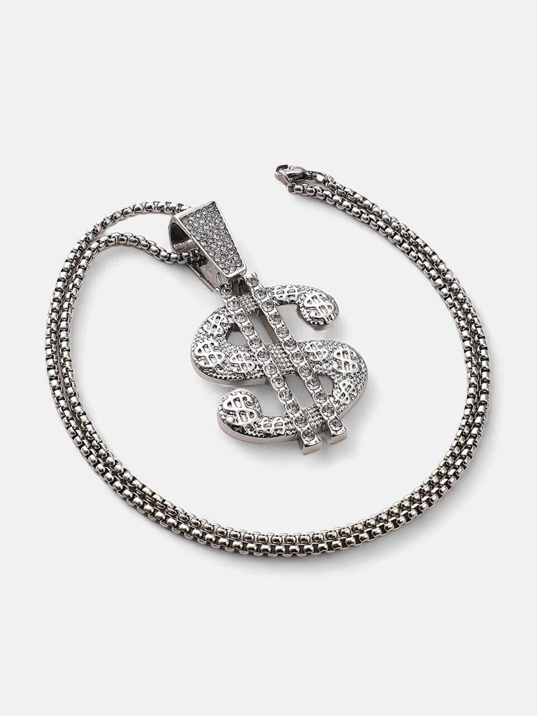 Men'S The Dollar Pendant Necklace - Metallic Silver : FAPD1120