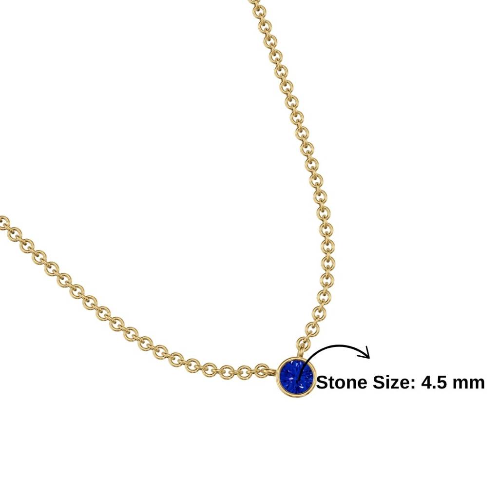 Sapphire Solitaire Necklace : PEN_SAPPHSO_S_3050